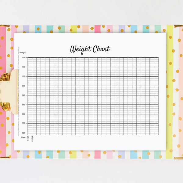 Tracking Chart - Weight loss and other data - Greengate Images