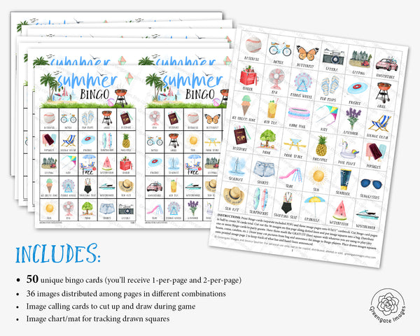 Summer Bingo - Color - Greengate Images