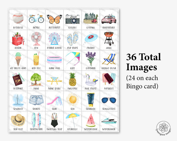 Summer Bingo - Color - Greengate Images