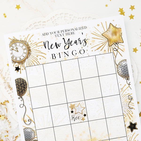 New Year's Bingo Template - Greengate Images