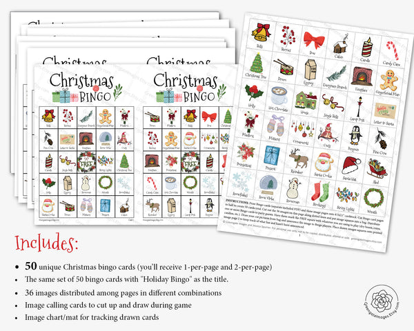 Christmas/Holiday Bingo - Greengate Images