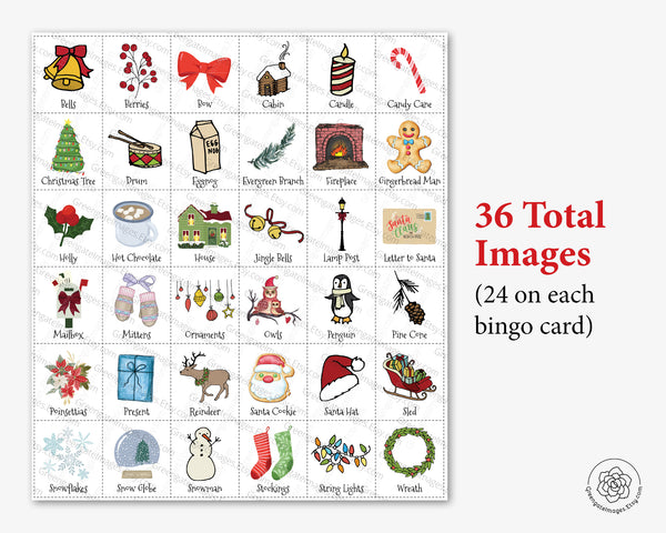 Christmas/Holiday Bingo - Greengate Images