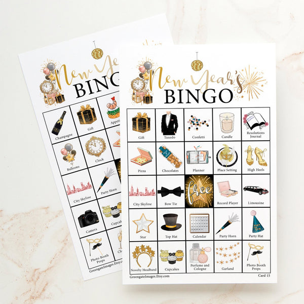 New Year's Bingo - Color - Greengate Images