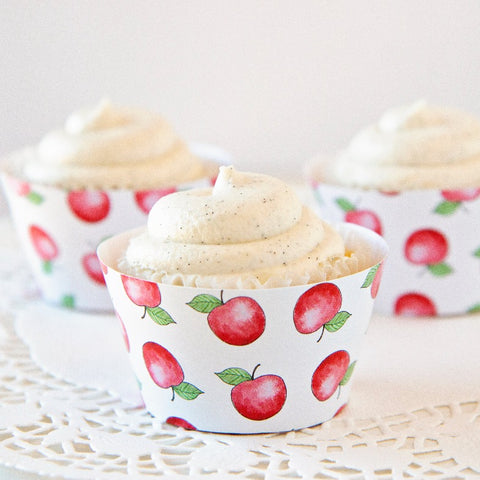 Apple Cupcake Wrapper - Red