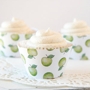 Apple Cupcake Wrapper - Green