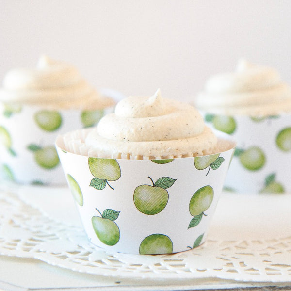 Apple Cupcake Wrapper - Green - Greengate Images