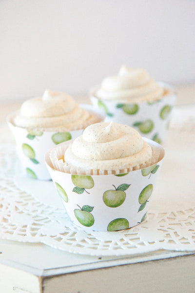 Apple Cupcake Wrapper - Green