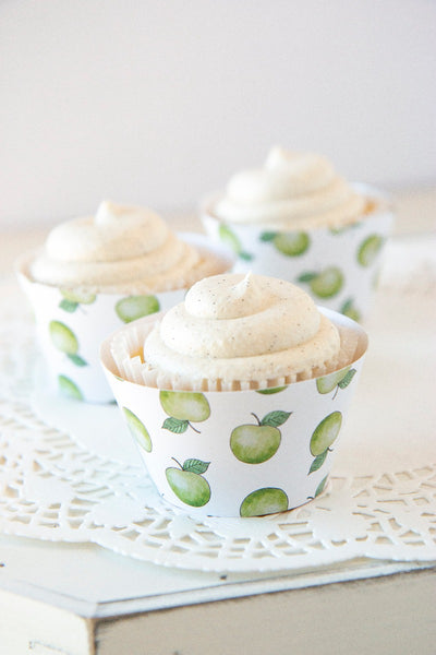Apple Cupcake Wrapper - Green - Greengate Images
