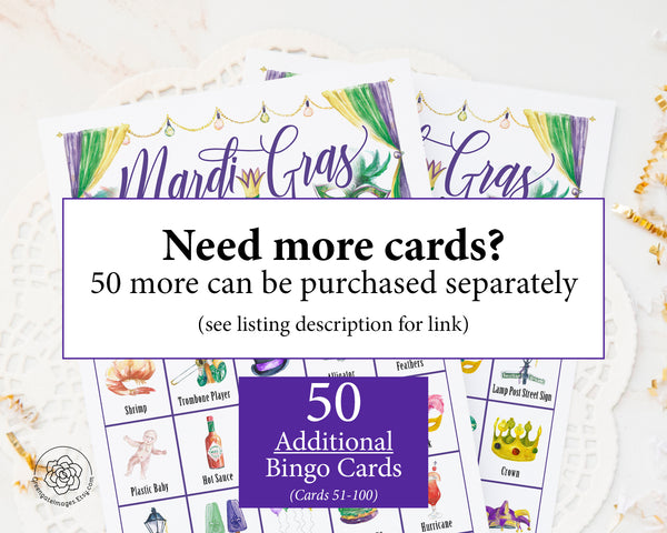 Mardi Gras Bingo - Color - Greengate Images