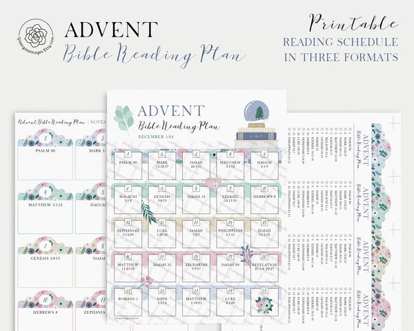 Advent Bible Reading Plan - Winter Pastels