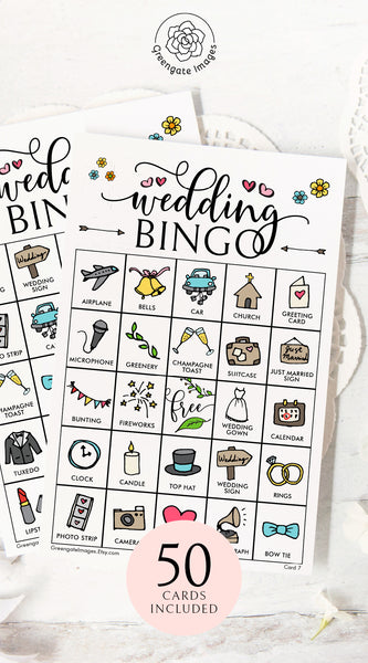 Wedding Bingo - Color Doodles - Greengate Images