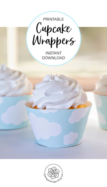 Cloud Cupcake Wrapper - Aqua - Greengate Images