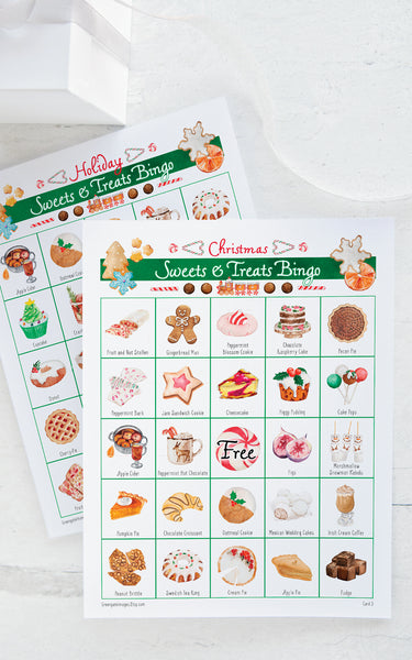 Christmas/Holiday Sweets & Treats Bingo - Greengate Images