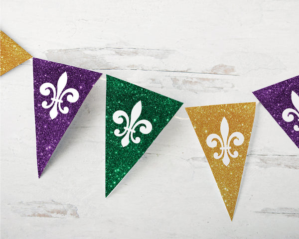 Mardi Gras Banner - Fleur-de-lis - Greengate Images