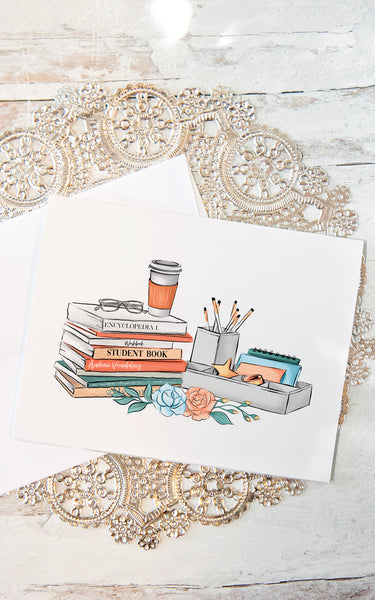 Blank Inside School/Teacher Note Cards - Greengate Images