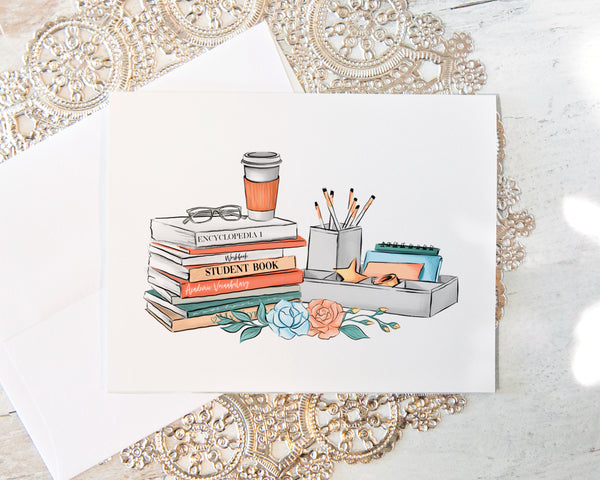 Blank Inside School/Teacher Note Cards - Greengate Images