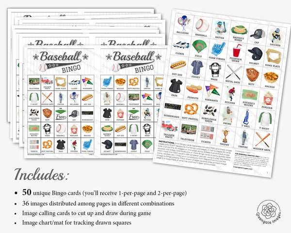 Baseball Bingo - Greengate Images