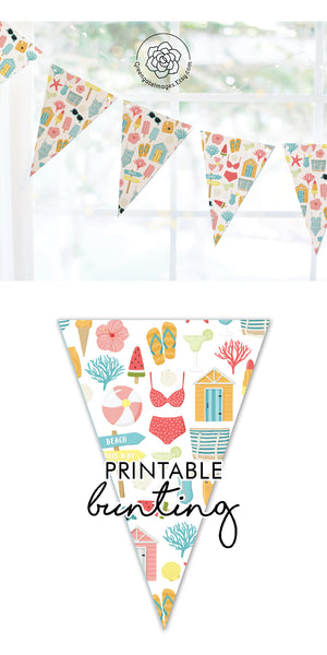 Cute Beach Pattern Bunting - Greengate Images