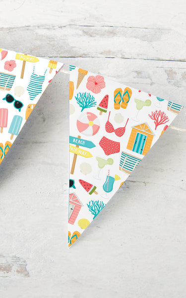 Cute Beach Pattern Bunting - Greengate Images