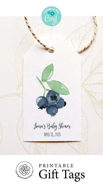Blueberry Gift Tags - Greengate Images