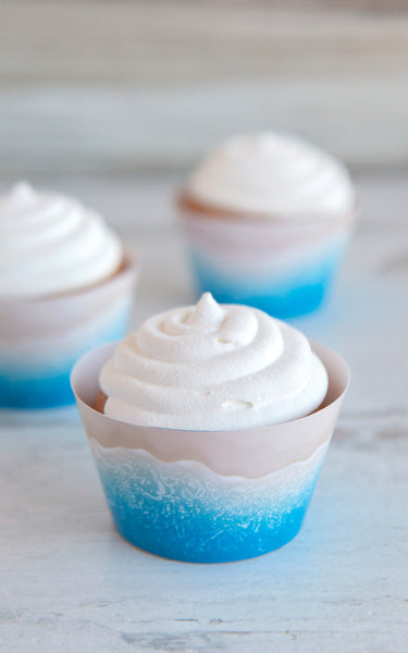 Blue Beach Cupcake Wrapper - Greengate Images