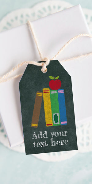 School/Teacher Gift Tag - Chalkboard Books - Greengate Images