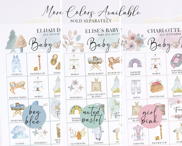 Baby Shower Bingo - Personalization, Boy/Blue - Greengate Images