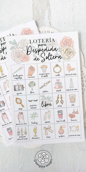 Lotería para Despedida de Soltera - Greengate Images