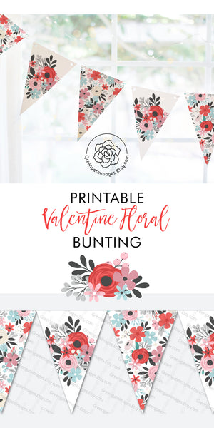 Valentine Floral Bunting - Greengate Images