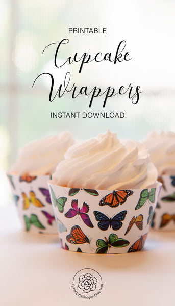 Butterfly Cupcake Wrappers - Colorful - Greengate Images