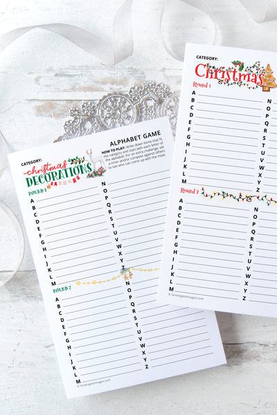 Christmas Alphabet Game 4-pack - Greengate Images