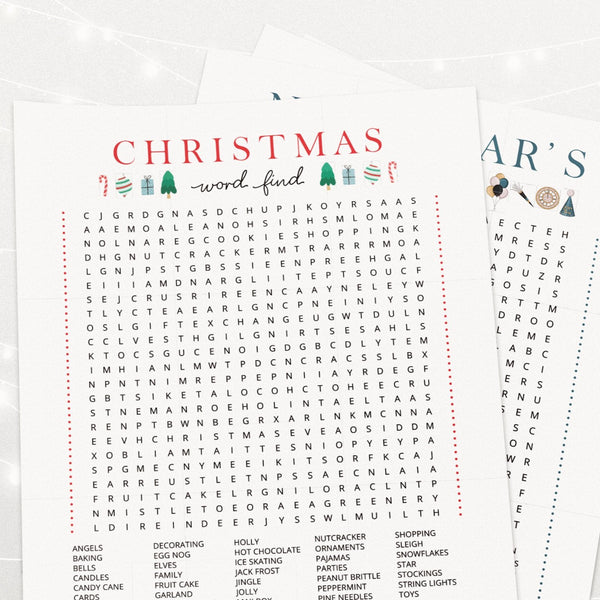 Holiday Word Search Bundle - Greengate Images