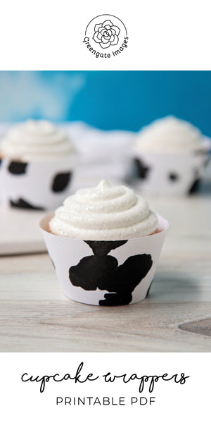 Cow Print Cupcake Wrapper - Greengate Images