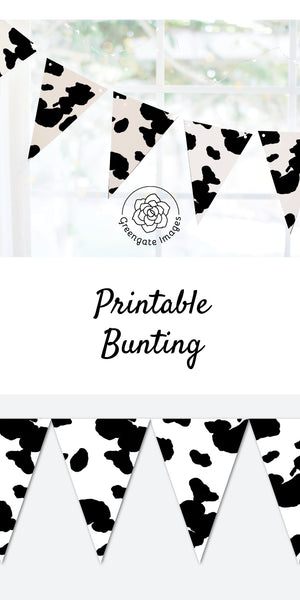 Cow Print Bunting - Greengate Images
