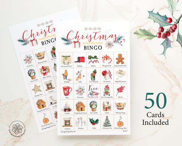 Christmas Bingo - Cozy and Rustic - Greengate Images