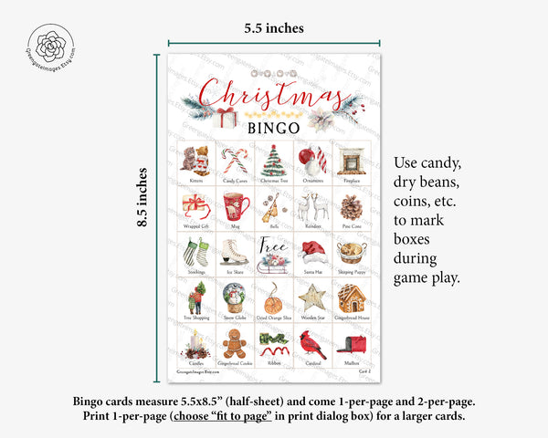 Christmas Bingo - Cozy and Rustic - Greengate Images