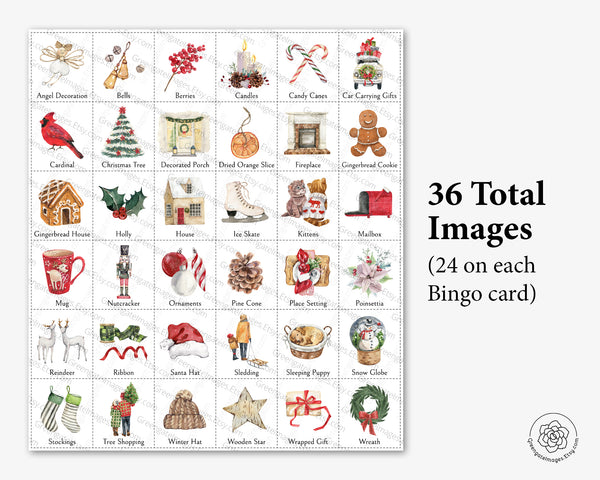 Christmas Bingo - Cozy and Rustic - Greengate Images