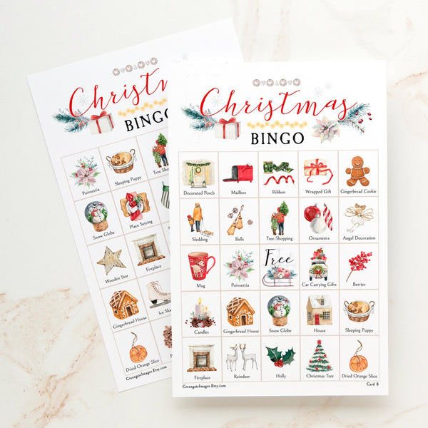Christmas Bingo - Cozy and Rustic - Greengate Images