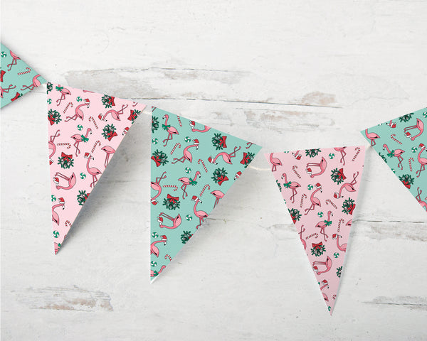 Christmas Flamingo Bunting - Greengate Images
