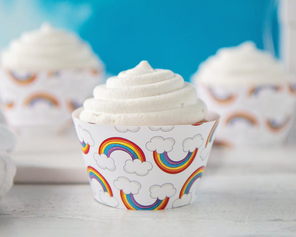 Rainbows and Clouds Cupcake Wrapper - Greengate Images