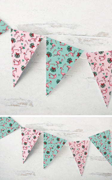 Christmas Flamingo Bunting - Greengate Images