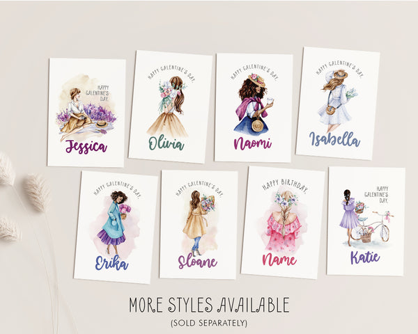 Personalized Greeting Card - Female 1 - Greengate Images