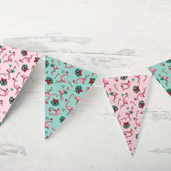 Christmas Flamingo Bunting - Greengate Images