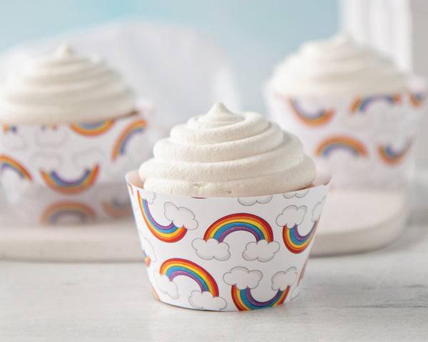 Rainbows and Clouds Cupcake Wrapper - Greengate Images
