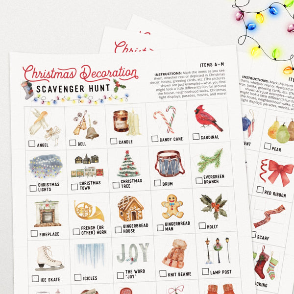 Christmas Decoration Scavenger Hunt - Greengate Images