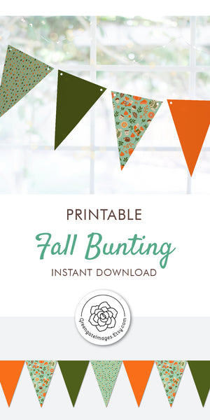 Fall Bunting - Aqua, Orange, Green Football and Sweaters - Greengate Images