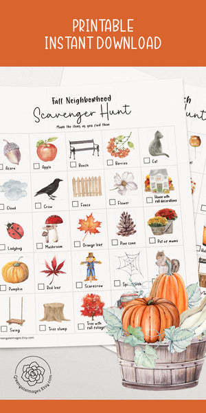 Fall and Pumpkin Patch Scavenger Hunt Set - Greengate Images