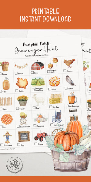 Fall and Pumpkin Patch Scavenger Hunt Set - Greengate Images