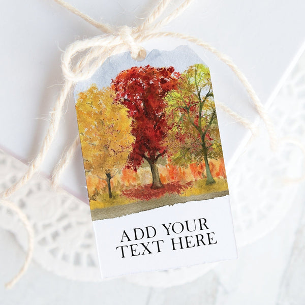 Fall Trees Gift Tag - Greengate Images