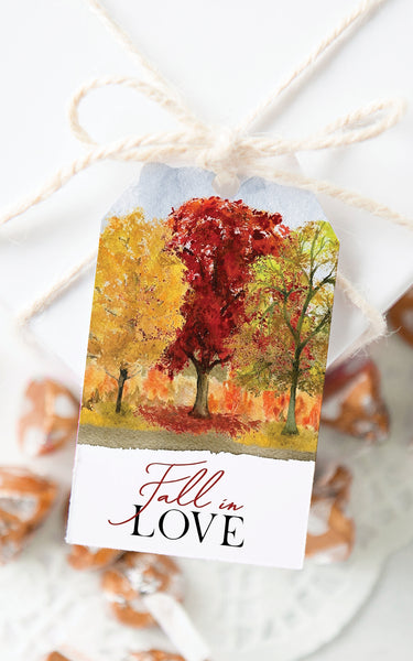Fall Trees Gift Tag - Greengate Images